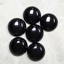 20MM ROUND CABOCHON BLACK ONYX(6PCS/BAG)